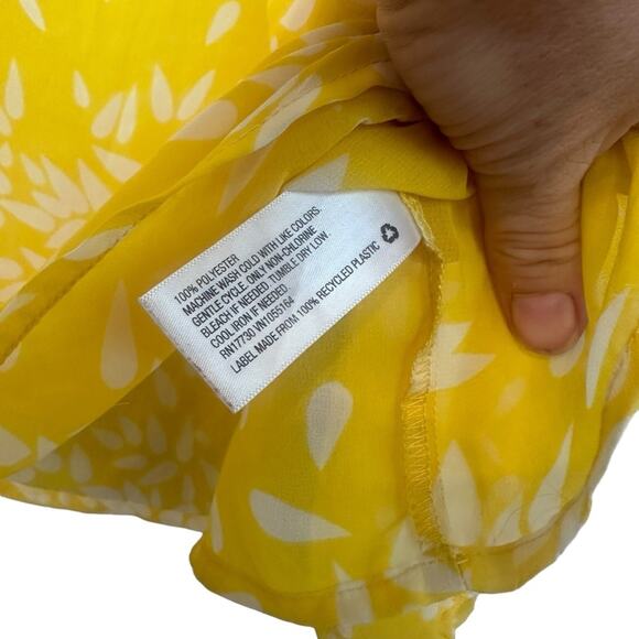 A New Day Lemon Yellow Off Shoulder Blouse - Size Large - Picture 5 of 7